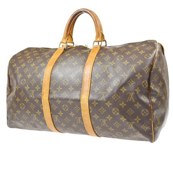 LOUIS VUITTON KEEPALL 50 TRAVEL HAND BAG PURSE MONOGRAM - Picture 2 of 14